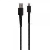 Vivanco Kabel Longlife Braided USB-A/USB-C 0,5m Sort