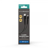 Vivanco Kabel Longlife Braided USB-A/USB-C 0,5m Sort