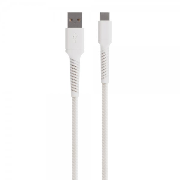 Vivanco Kabel Longlife Braided USB-A/USB-C 0.5m Hvid