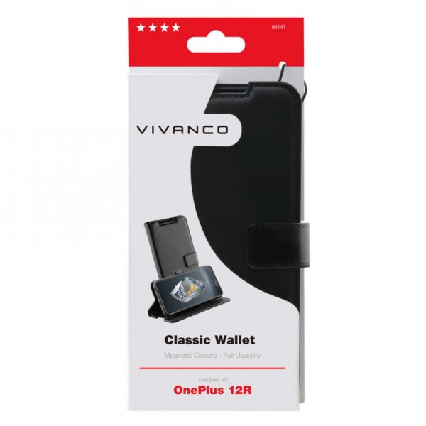 Vivanco OnePlus 12R Etui Classic Wallet Sort
