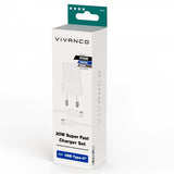 Vivanco Oplader med USB-C kabel 20W Super Fast Charger Sæt