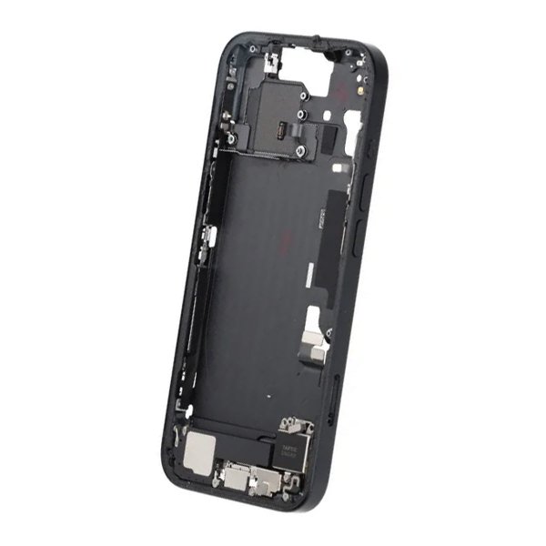 Mellemramme med smådele til iPhone 15 - Hvid OEM