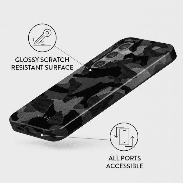 Burga Samsung Galaxy S24 Cover Tough Night Black Camo