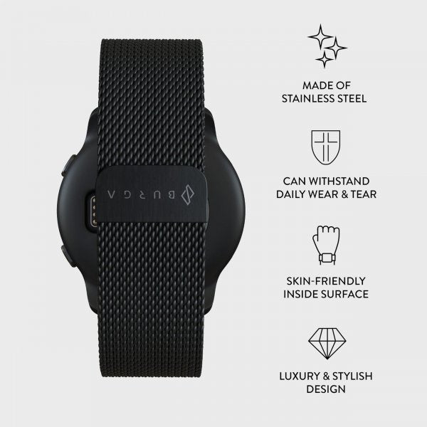 Burga Samsung Galaxy Watch 20mm Rem Metal Mesh Sort