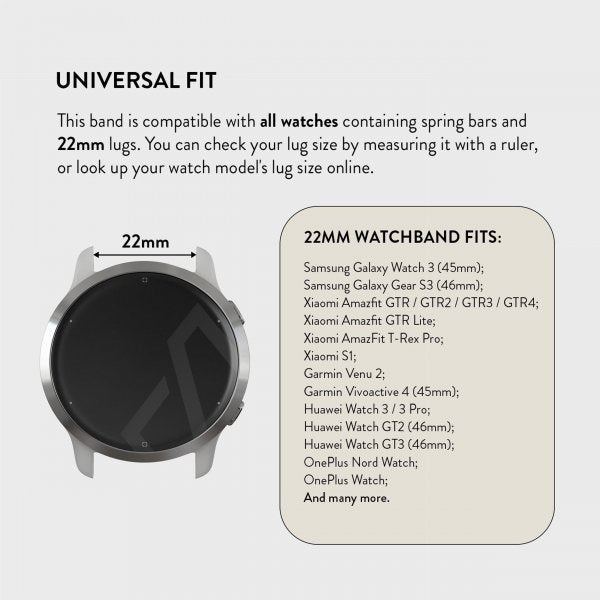 Burga Samsung Galaxy Watch 22mm Armbånd Metal Mesh Sølv