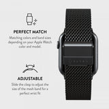Burga Apple Watch 38/40/41/42mm Armbånd Mesh Elegance Sort