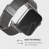 Burga Apple Watch 44/45/46mm/Ultra 49mm Rem Mesh Elegance Sølv