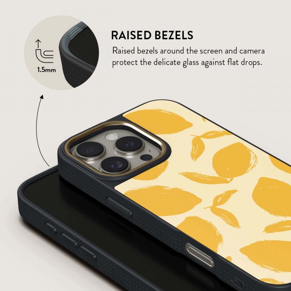 Burga iPhone 15 Cover Elite Dark MagSafe Lemon Tart