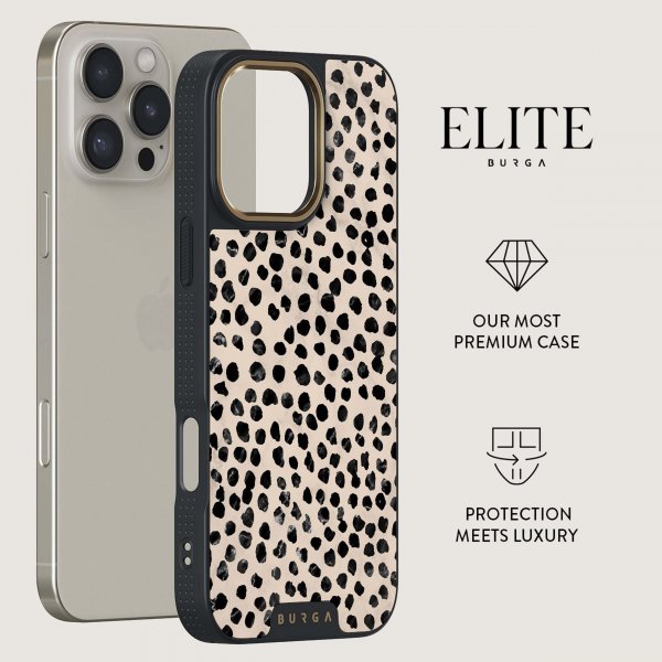 Burga iPhone 15 Pro Max Cover Elite Dark MagSafe Almond Latte