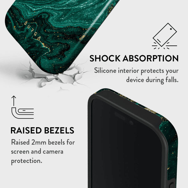 Burga iPhone 16 Cover Tough MagSafe Emerald Pool