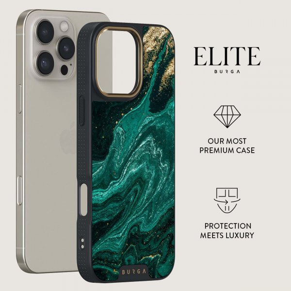 Burga iPhone 16 Plus Cover Elite Dark MagSafe Emerald Pool