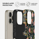 Burga iPhone 15 Pro Cover Tough MagSafe Bloomy Garden