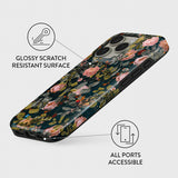 Burga iPhone 15 Cover Tough MagSafe Bloomy Garden