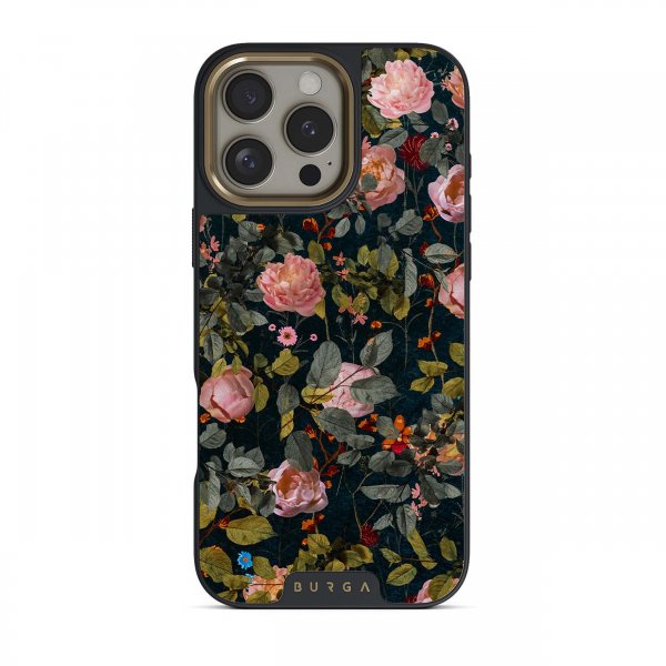 Burga iPhone 15 Plus Cover Elite Dark MagSafe Bloomy Garden