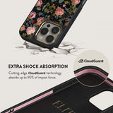 Burga iPhone 15 Plus Cover Elite Dark MagSafe Bloomy Garden