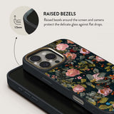 Burga iPhone 15 Pro Cover Elite Dark MagSafe Bloomy Garden