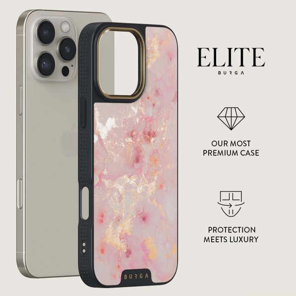 Burga iPhone 16 Cover Elite Dark MagSafe Golden Coral