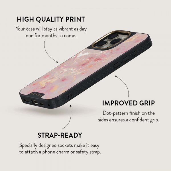 Burga iPhone 15 Pro Cover Elite Dark MagSafe Golden Coral