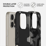 Burga iPhone 15 Pro Max Cover Tough MagSafe Night Black Camo