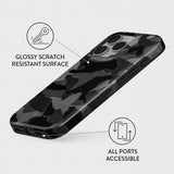 Burga iPhone 15 Pro Max Cover Tough MagSafe Night Black Camo
