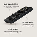 Burga iPhone 14 Cover Elite Dark MagSafe Night Black Camo