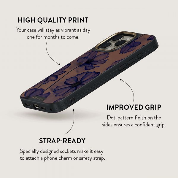 Burga iPhone 14 Cover Elite Dark MagSafe Velvet Night