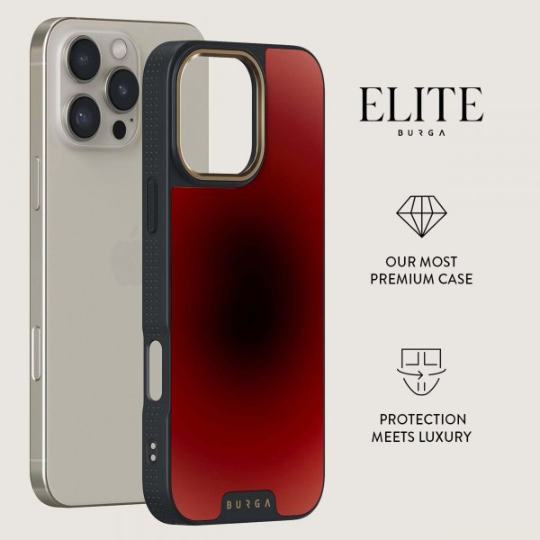Burga iPhone 15 Plus Cover Elite Dark MagSafe No Talking