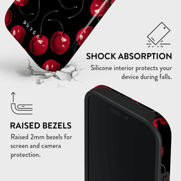 Burga iPhone 15 Cover Tough Cherrybomb