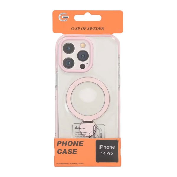 iPhone 14 Pro Cover Ringstativ MagSafe Rosa
