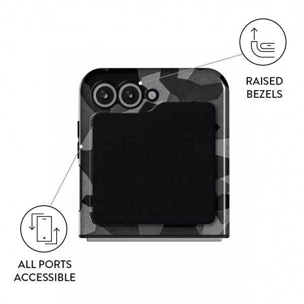 Burga Samsung Galaxy Z Flip 6 Cover Tough Night Black Camo