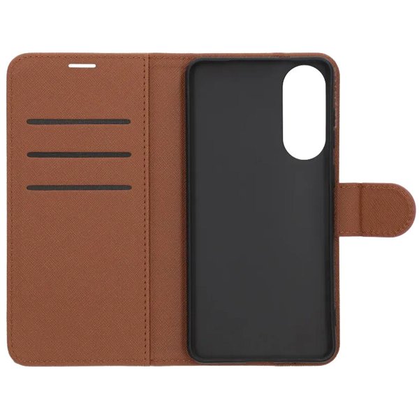 Samsung Galaxy S25 Edge Etui med Kortlomme Standerfunktion Brun
