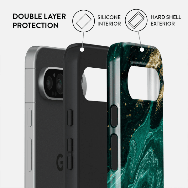 Burga Google Pixel 9/Pixel 9 Pro Cover Tough Emerald Pool