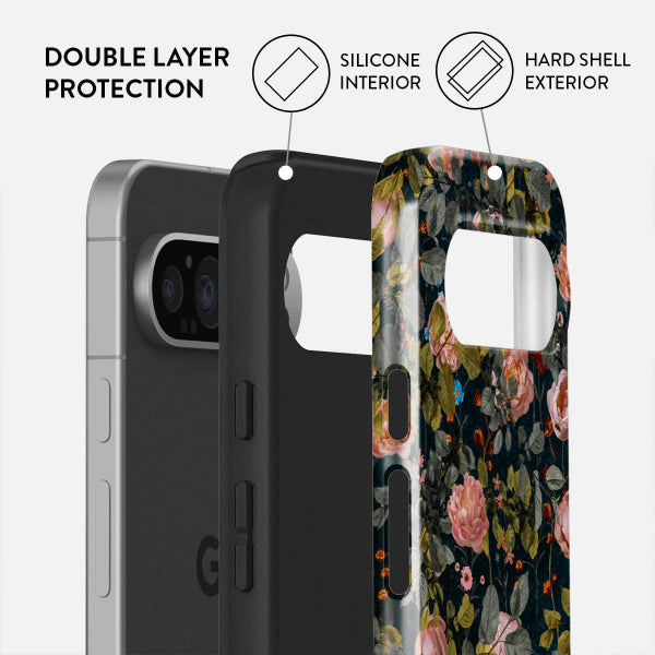 Burga Google Pixel 9/Pixel 9 Pro Cover Tough Bloomy Garden