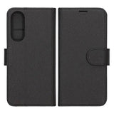 Samsung Galaxy S25 Edge Cover med Kortlommer og Standerfunktion Sort
