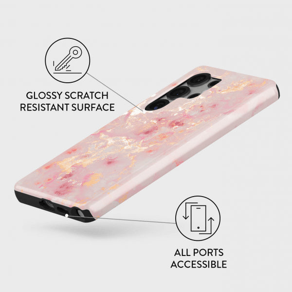 Burga Samsung Galaxy S25 Cover Tough Golden Coral
