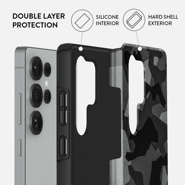 Burga Samsung Galaxy S25 Ultra Cover Tough Night Black Camo