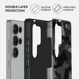 Burga Samsung Galaxy S25 Cover Tough Night Black Camo