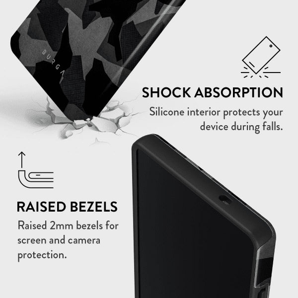 Burga Samsung Galaxy S25 Cover Tough Night Black Camo