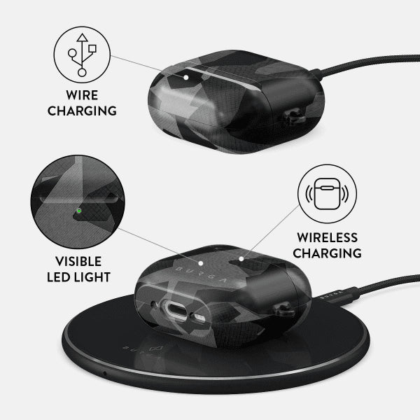 Burga AirPods 4 Cover Design Night Black Camo