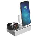 3-i-1 Holder til iPhone, Apple Watch og AirPods Sølv