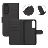 Samsung Galaxy S25 Edge Cover med Kortlommer og Standerfunktion Sort