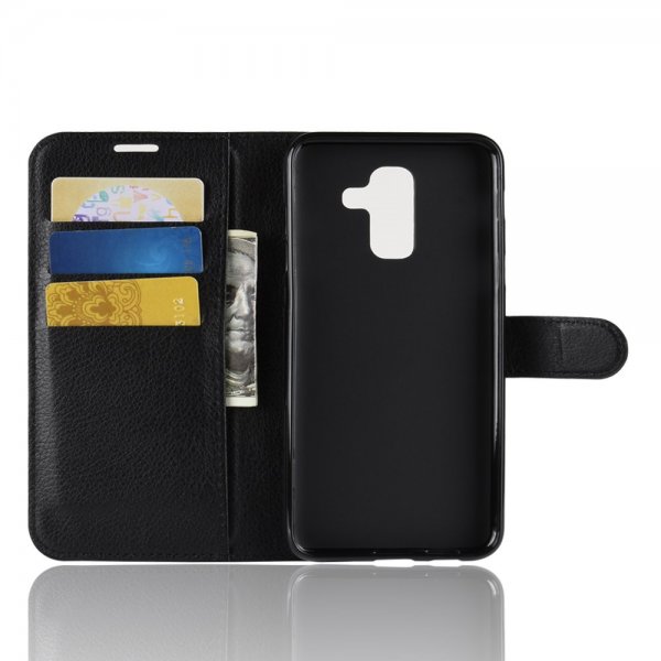 Samsung Galaxy A6 2018 Pungcover Kortlommer Sort
