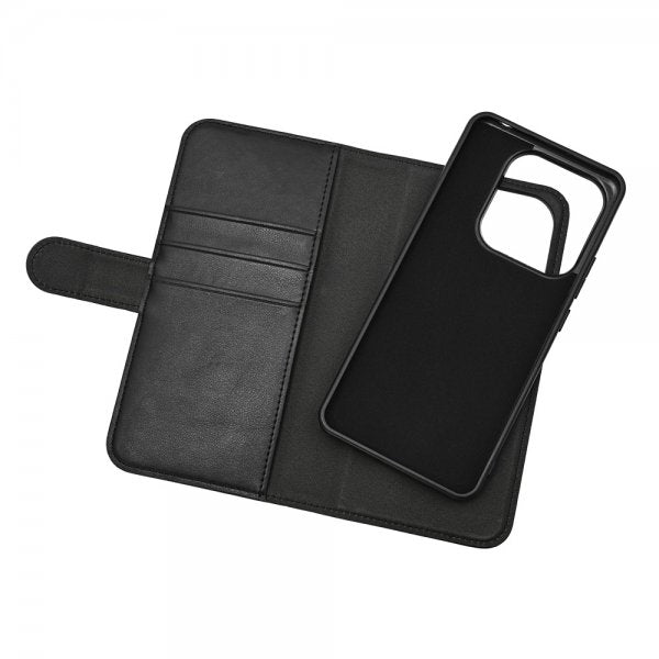 Essentials Xiaomi Redmi Note 14 5G Etui 2-i-1 Vegansk Læder Sort