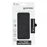 Essentials Xiaomi Redmi Note 14 5G Etui 2-i-1 Vegansk Læder Sort