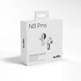 Sudio Trådløse Hovedtelefoner N3 Pro ANC Chrome White
