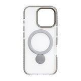 iPhone 16 Pro Cover Ringstativ MagSafe Grå Transparent