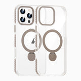 iPhone 16 Pro Max Cover Ringstativ MagSafe Grå Transparent