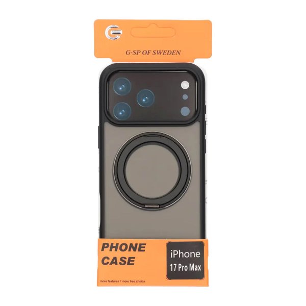 iPhone 17 Pro Max Cover Roterbart MagSafe Stativ Sort