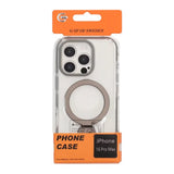 iPhone 16 Pro Max Cover Ringstativ MagSafe Grå Transparent