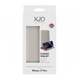 X2O iPhone 17 Pro Etui Classic Wallet Greige